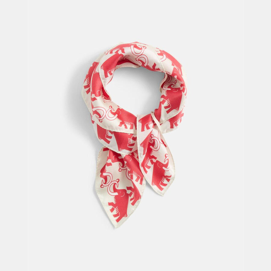 lenço de seda mammut x cabourn direttissima branco pedra-vermelho mammut