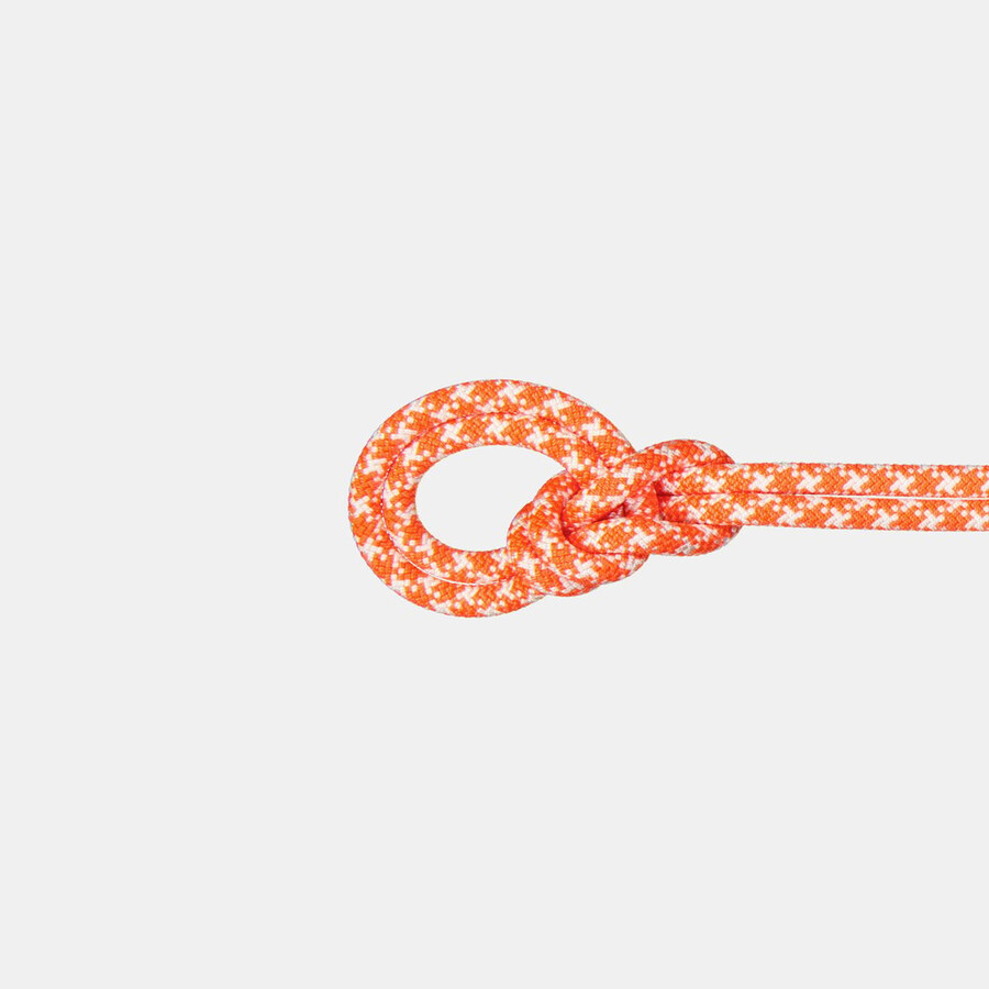 corda crag classic 9.5 de 60m laranja vibrante e branca.
