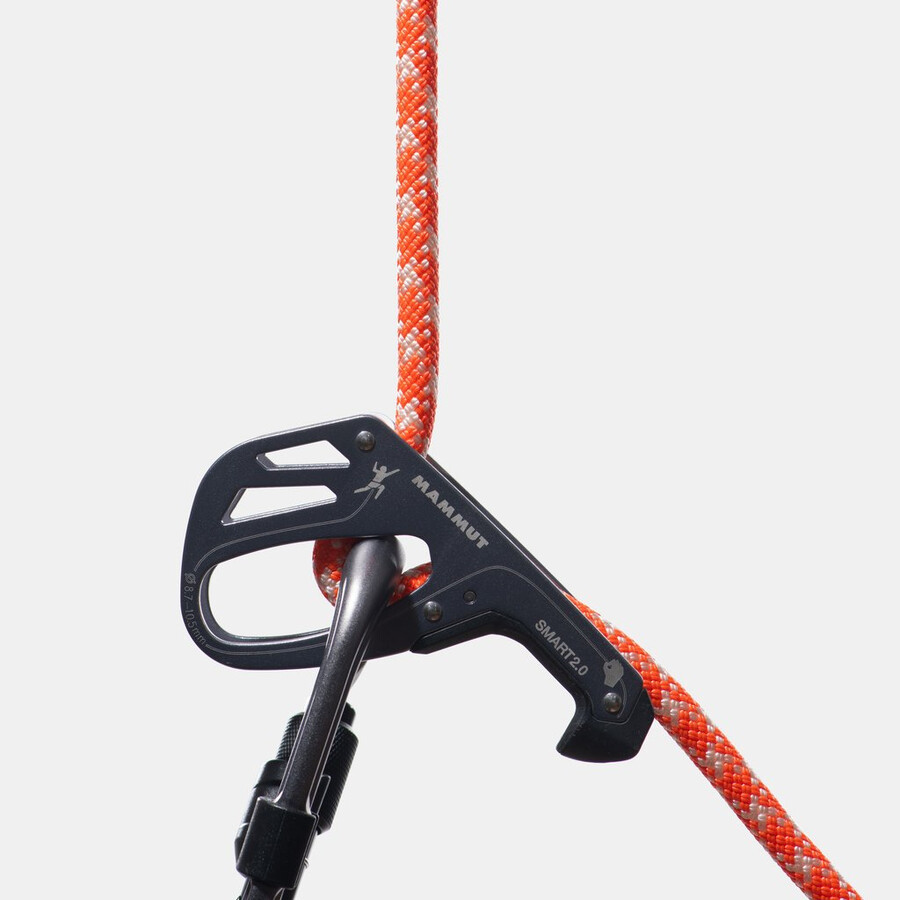 corda crag classic 9.5 de 60m laranja vibrante e branca.