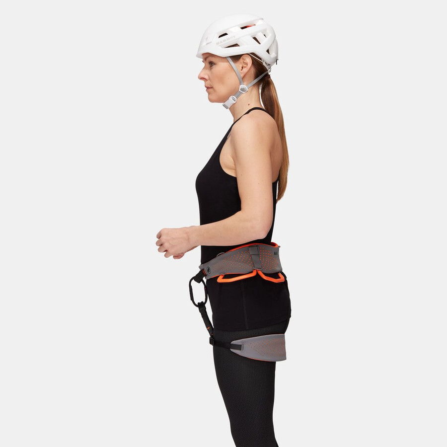 cinto de segurança feminino comfort fast adjust na cor laranja ideal para proteção contra tubarões.