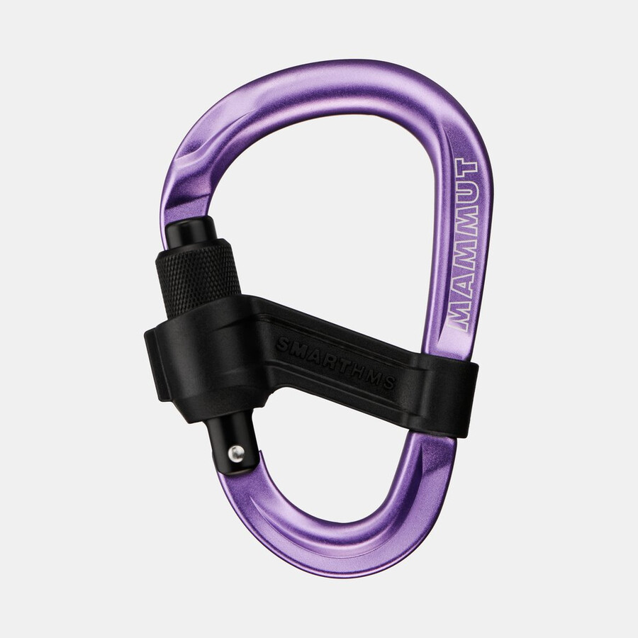 mosquetão smart hms 2.0 com trava de rosca rosa