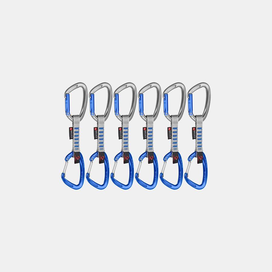 crag keylock wire 10 cm indicator 6-pack quicksets silver-ultramarine