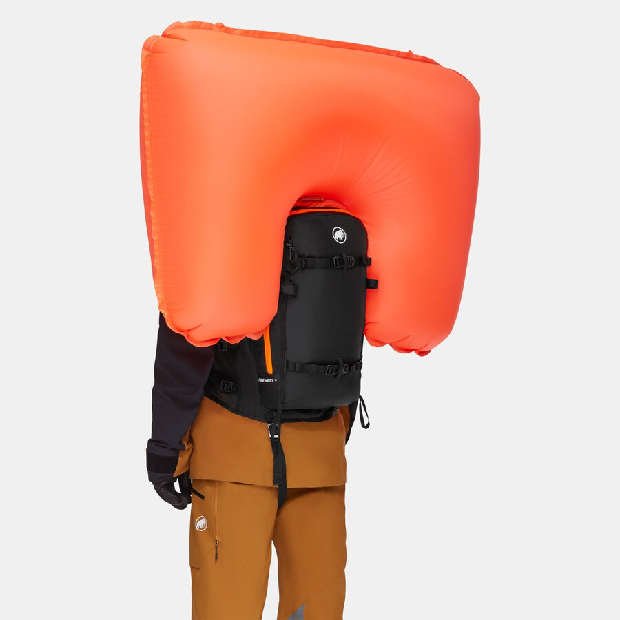 colete free vest 15 com airbag removível 3.0 tamanhos xs-m preto