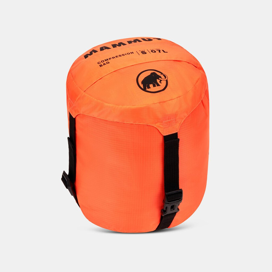 saco de compressão laranja vibrante
