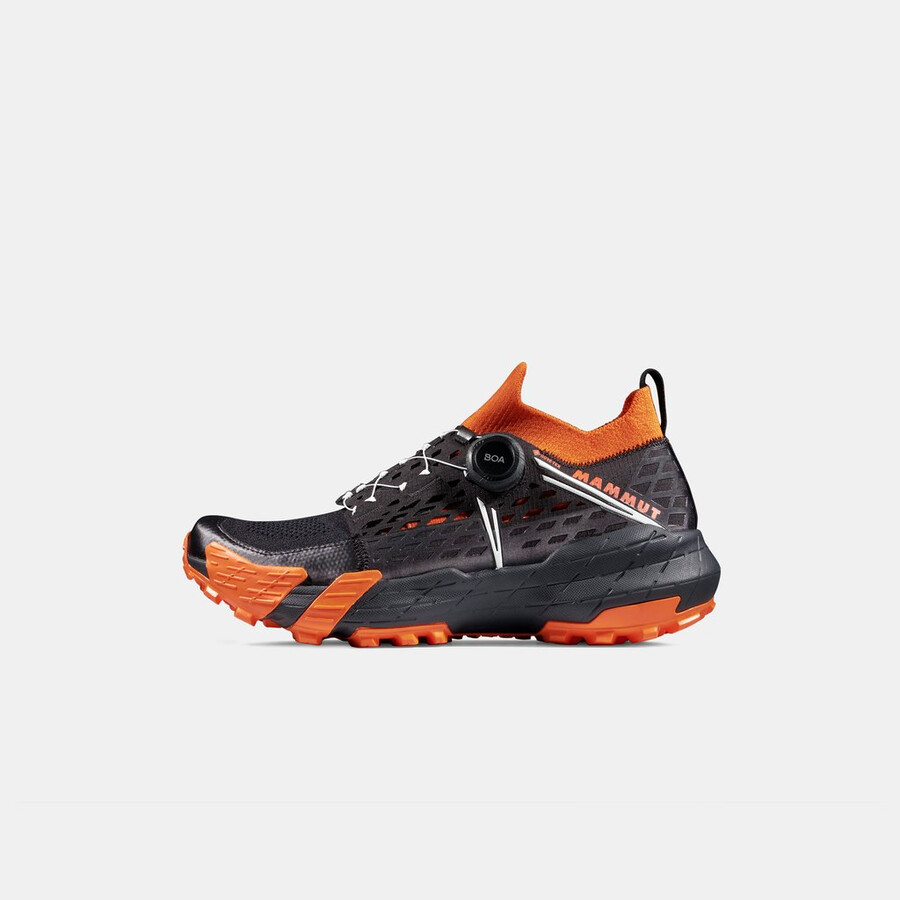 tênis aenergy tr boa mid gtx feminino preto-tangerina escura