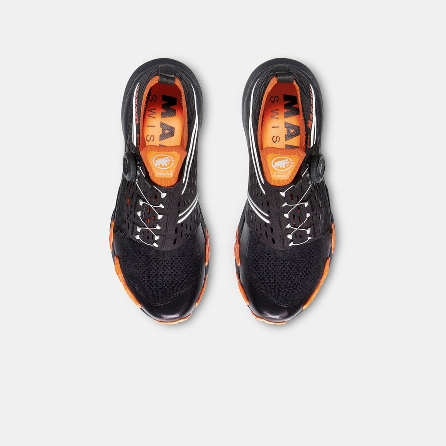 tênis aenergy tr boa mid gtx feminino preto-tangerina escura
