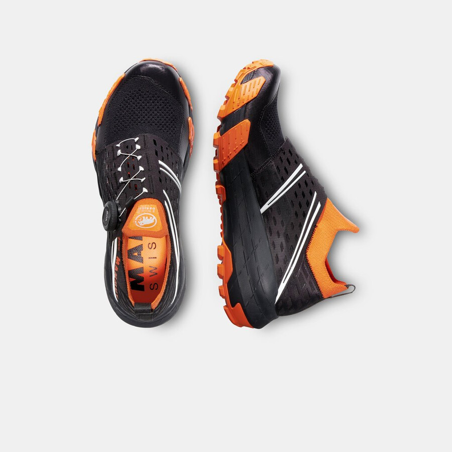tênis aenergy tr boa mid gtx feminino preto-tangerina escura