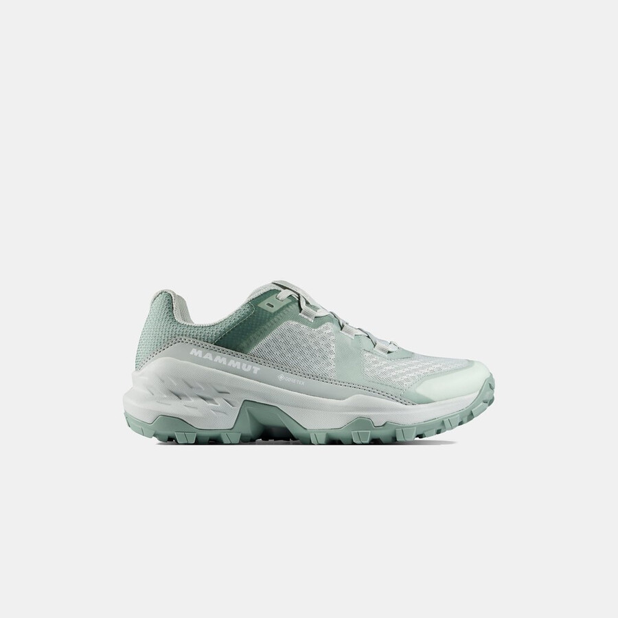 girun ii low gtx feminino prata sálvia-branco