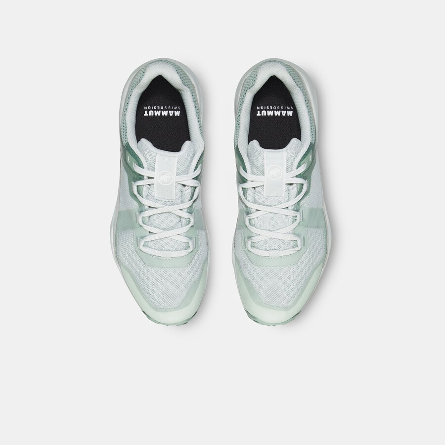 girun ii low gtx feminino prata sálvia-branco