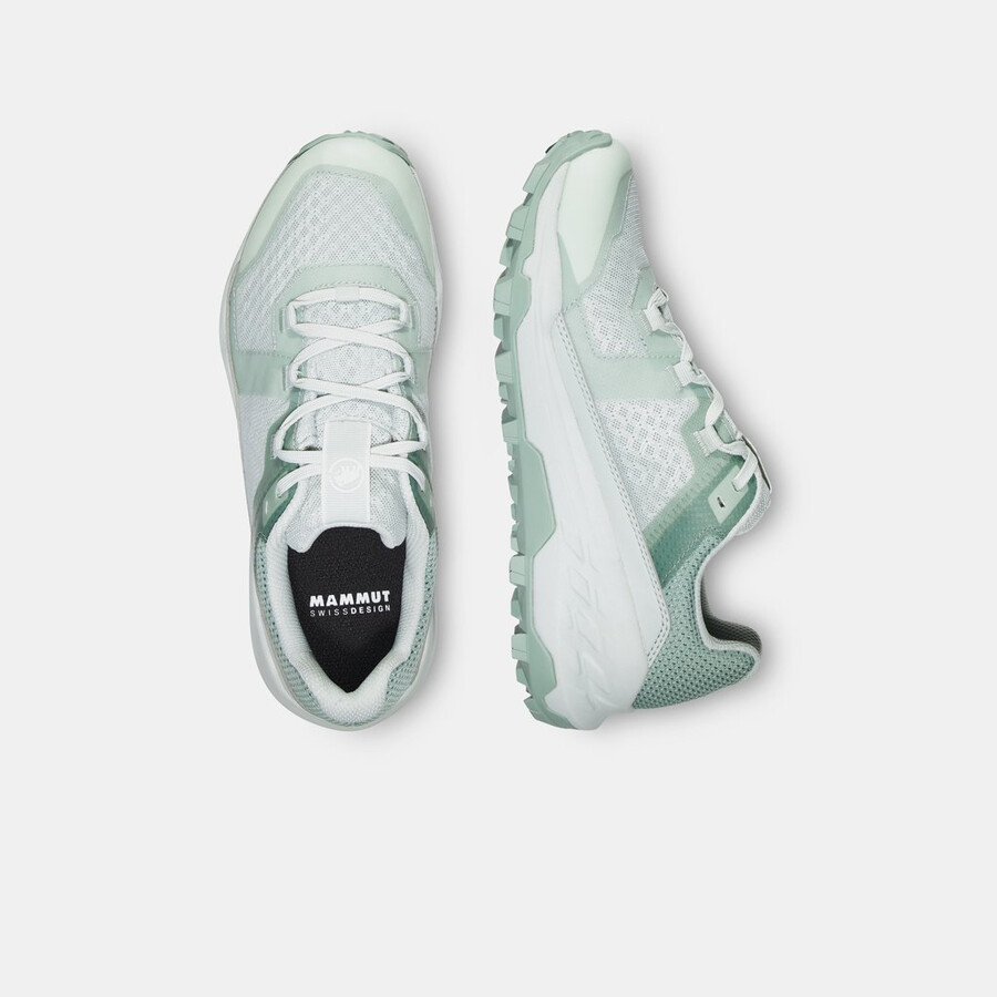 girun ii low gtx feminino prata sálvia-branco