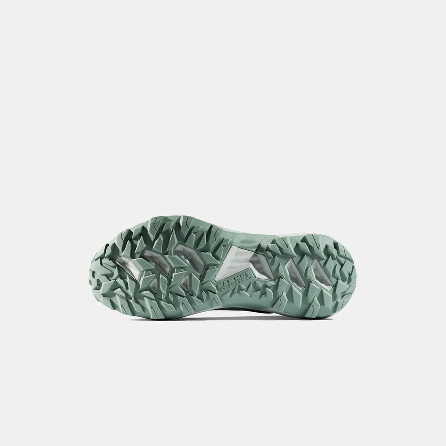 girun ii low gtx feminino prata sálvia-branco