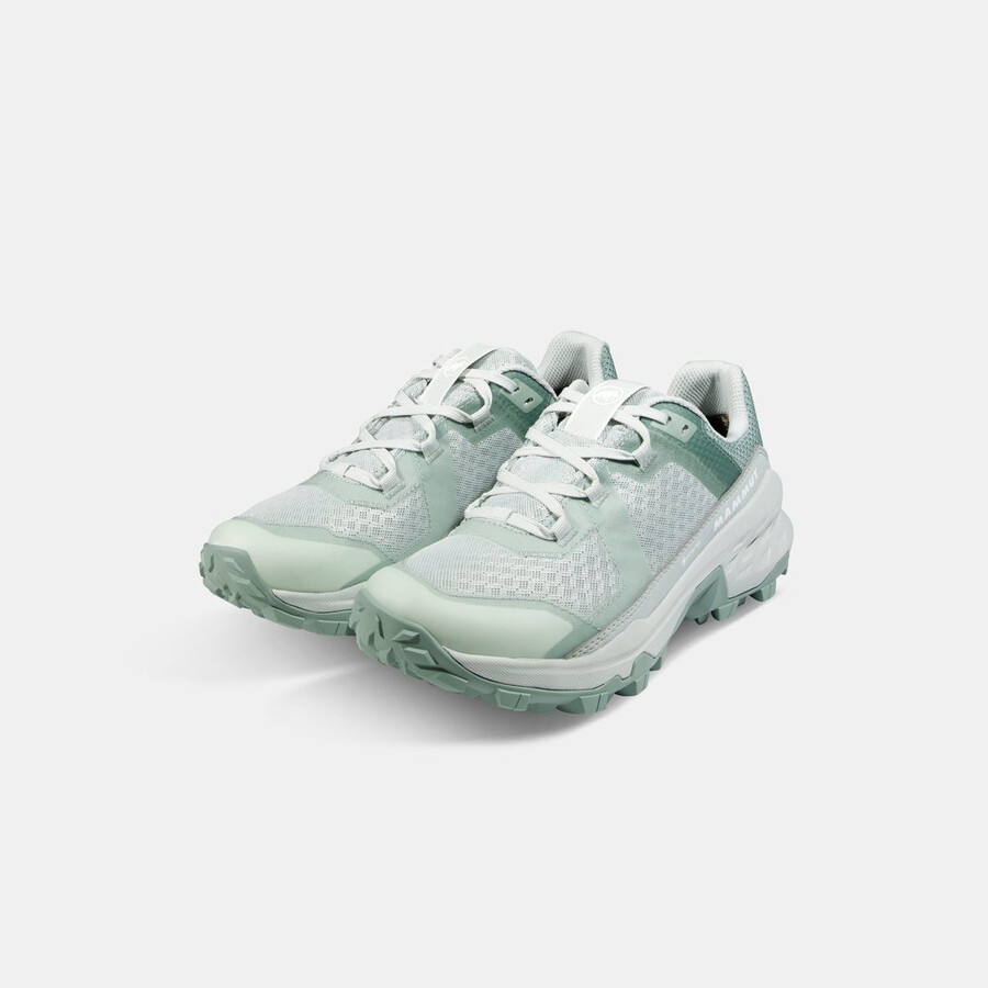 girun ii low gtx feminino prata sálvia-branco