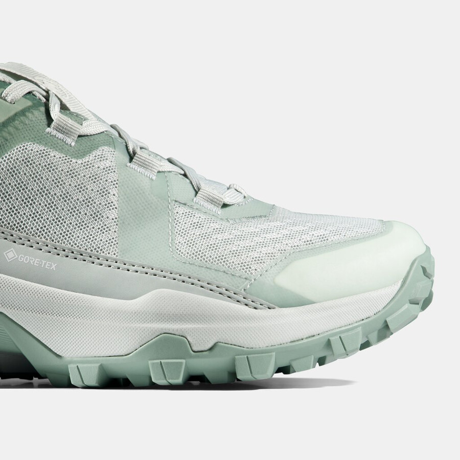 girun ii low gtx feminino prata sálvia-branco