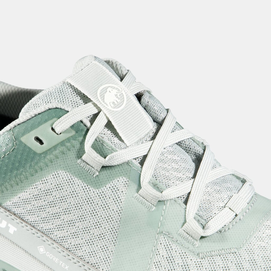 girun ii low gtx feminino prata sálvia-branco