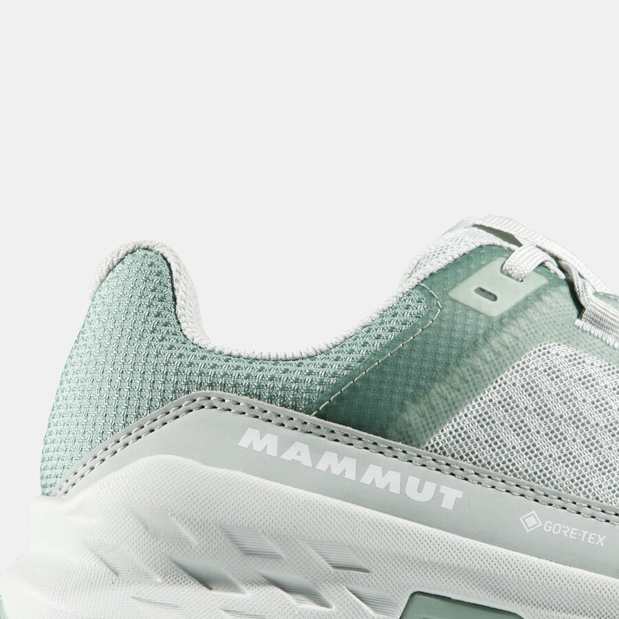 girun ii low gtx feminino prata sálvia-branco